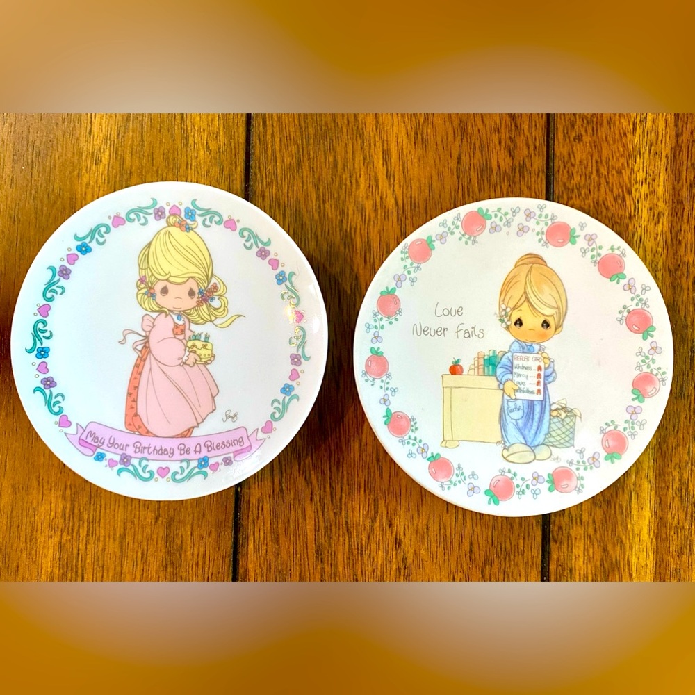 2 “Precious Moments Birthday & Teacher Plates”